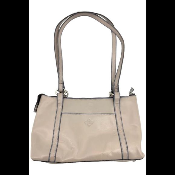 Patricia Nash Leather Brietta Shoulder Satchel Distressed Stone - Picture 1 of 3